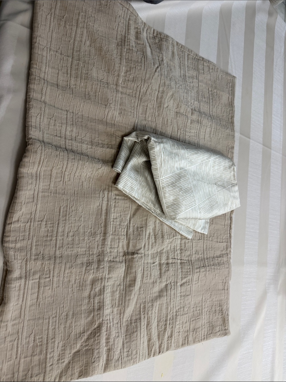 Brand new never used Beddys Sham and Pillow case( soft taupe color sham)